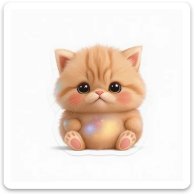cute and shiny object, no background sticker