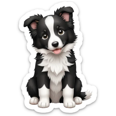 border collie puppy sticker