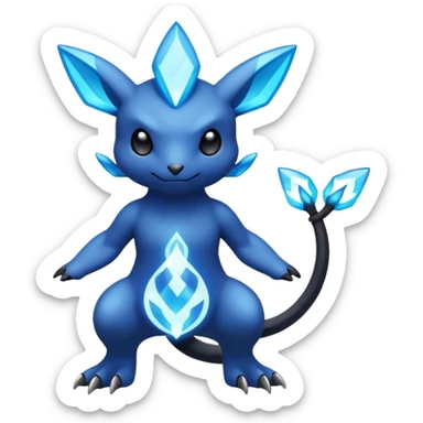 Elemental Dark-type-Electric-type natural Pokémon-Fakémon-creature sticker