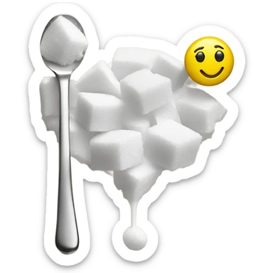 Smiley face behind lighter snorting sugar from spoon  sticker