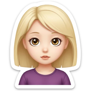 A cute chibi girl sticker