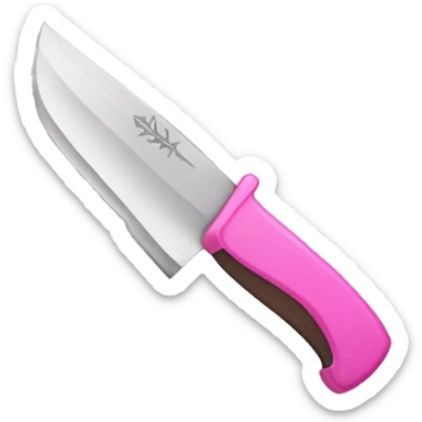 Knife with pink ྀི sticker
