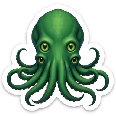 una spaventosa creatura aliena, simile agli orrori di H.P. Lovecraft sticker