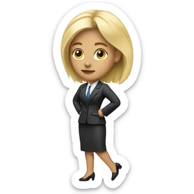 Blonde lawyer moving on  sticker