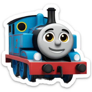 thomas the tank frowning sticker