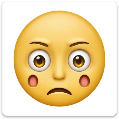 yellow emoji face but disgusted and eyes open sticker