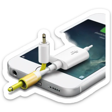 stereo adapter mini jack to big jack for headphones  sticker