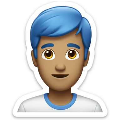 A blue iPhone 15 sticker