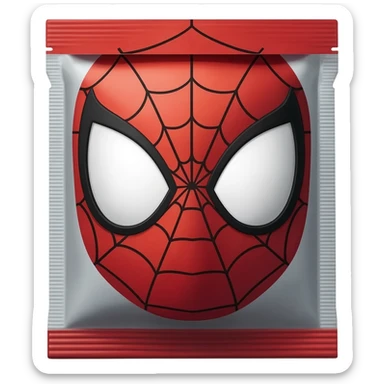 Spider-Man coffee packet sticker