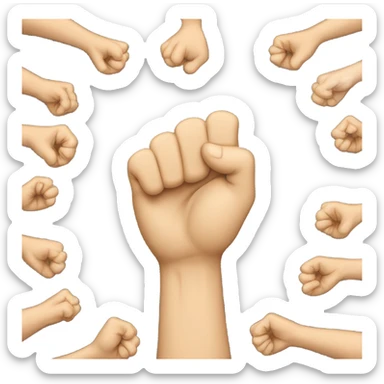 Frustrated hands sticker