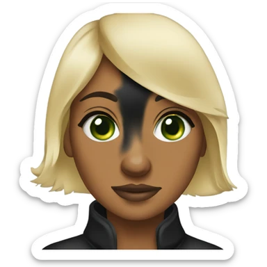 Green eyed Pretty blonde woman with Rottweiler  sticker