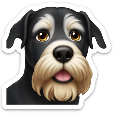Black dog long snout sticker