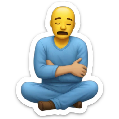 Un paresseux qui pleure sticker