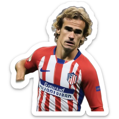 Antoine Griezmann tirant Un penalty sticker