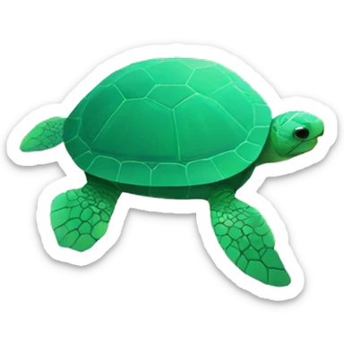 turtle in a rectangle geometric form sticker