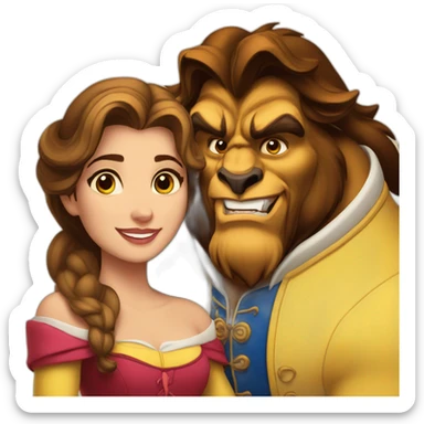Beauty and the beast sticker