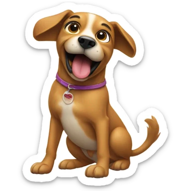 A dog twerking sticker