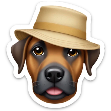 Dog with bucket hat sticker
