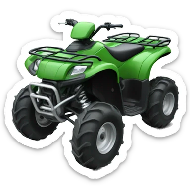 Realistic green motor outdoor atv  sticker