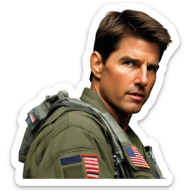 top gun tom cruise sticker