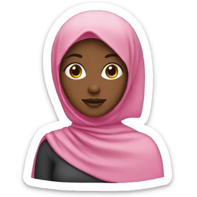 Girl with pink hijab sticker