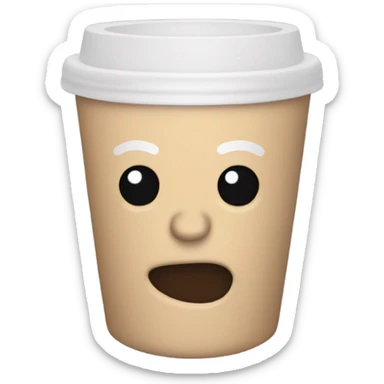 joe biden holding a white foam cup sticker