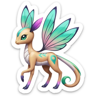 Faerie-Mezprit-Meloetta-Palkia-Pokémon, full body sticker