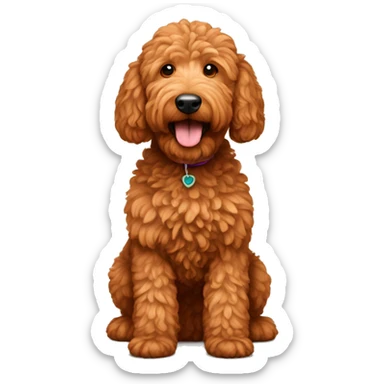 Red golden doodle  sticker