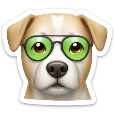 Dog with cucumber on eyes in a spa day sticker