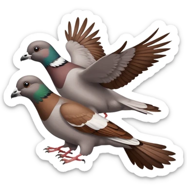 Pigeon and sparrow is riding in the plane B787 sticker
