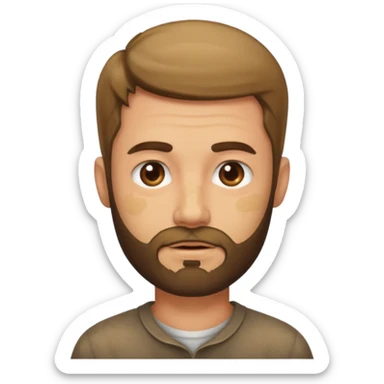 dirty short beard sticker