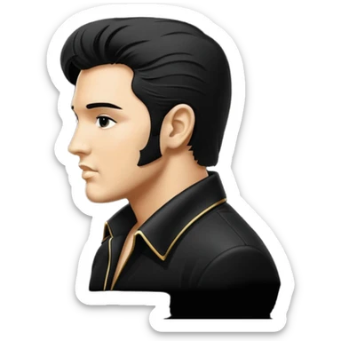Elvis Presley silhouette sticker