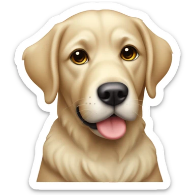 Labradoedel met krullen sticker