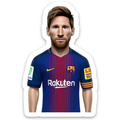 lio messi hyperrealistic sticker