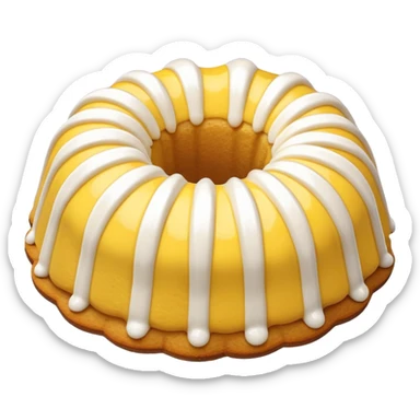 white frosting only yellow bundt cake sticker