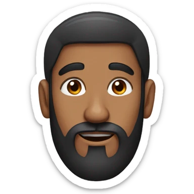 Indian man with a beard, black hair, and brown eyes sticker