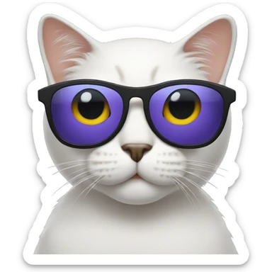 Cat with sunglasses sticker