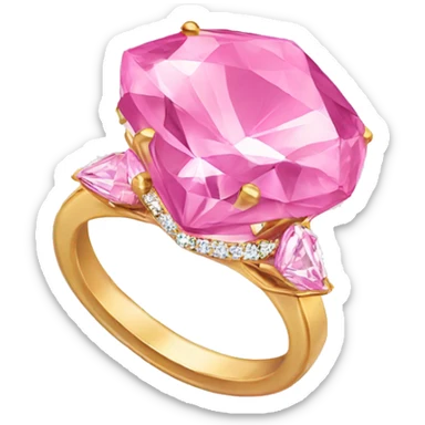 Pink diamond ring  sticker
