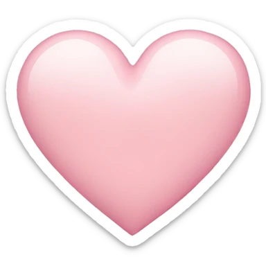 light pink heart  sticker