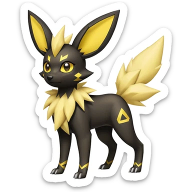 Umbreon-Jolteon-Fakemon-hybrid -fusion- full body sticker