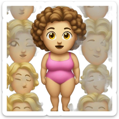 super fat women sticker