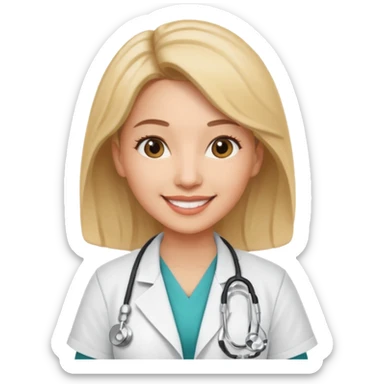 female doctor emoji obsttrician sticker