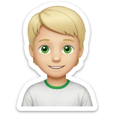 malte blond boy six seve t-shirt gröna ögon crazy sticker