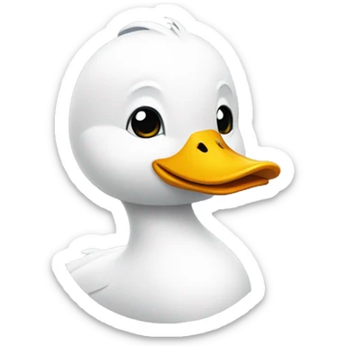 a duck as a software engineer sticker