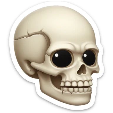 Skull with sideeye sticker