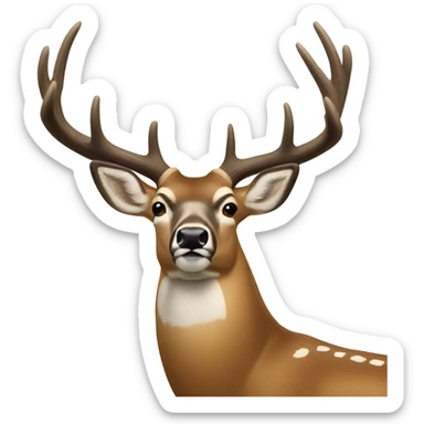 Giant whitetail buck sticker
