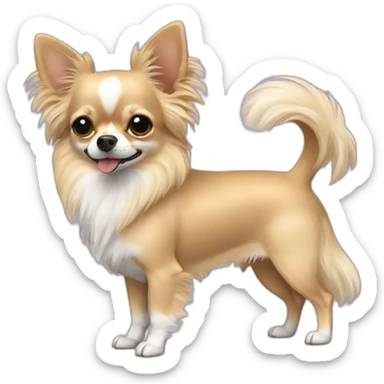 Long hair sand chihuahua ligeguard sticker