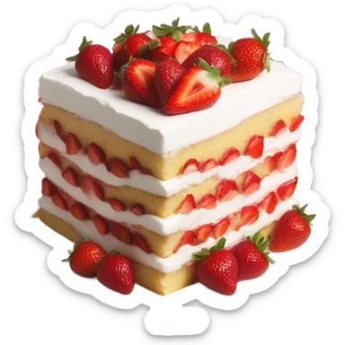 strawberry cake sticker