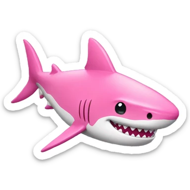 Pink shark sticker