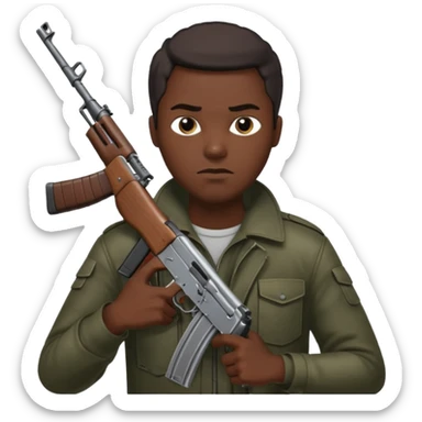 slave with a ak sticker